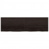 Półka, ciemnobrązowa, 200x60x(2-6) cm, wykończone drewno dębowe