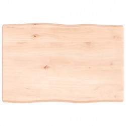 Blat stołu, 60x40x(2-4)cm, surowy, lity dąb naturalną krawędzią