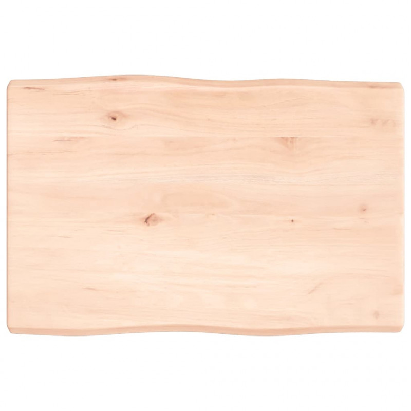 Blat stołu, 60x40x(2-4)cm, surowy, lity dąb naturalną krawędzią