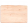 Blat stołu, 60x40x(2-4)cm, surowy, lity dąb naturalną krawędzią