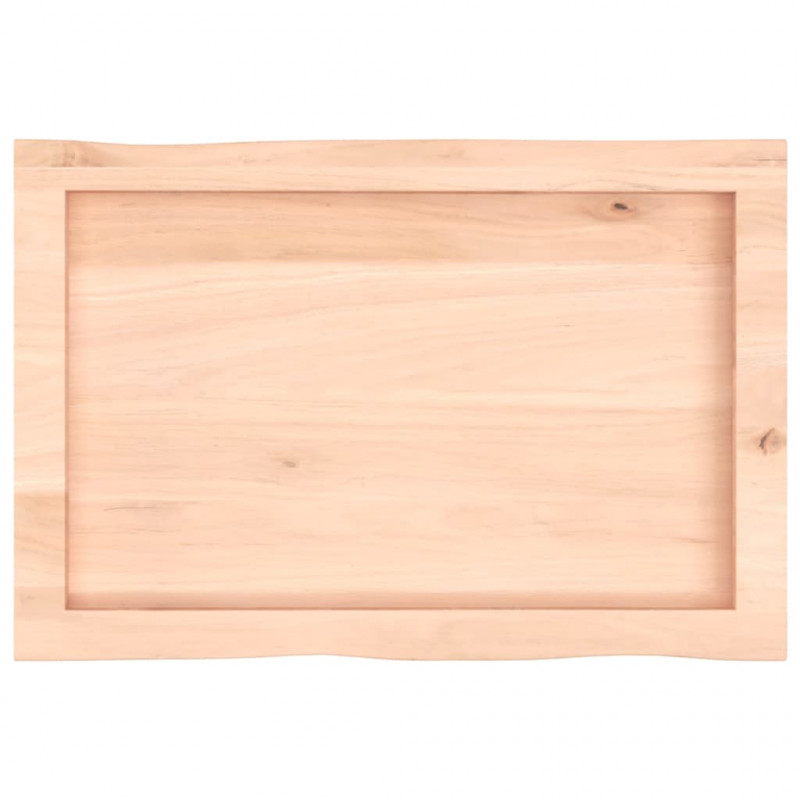 Blat stołu, 60x40x(2-4)cm, surowy, lity dąb naturalną krawędzią