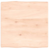 Blat stołu, 60x60x(2-4)cm, surowy, lity dąb naturalną krawędzią