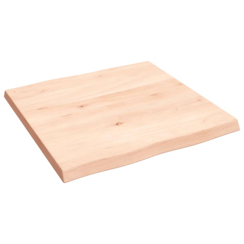 Blat stołu, 60x60x(2-4)cm, surowy, lity dąb naturalną krawędzią