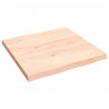 Blat stołu, 60x60x(2-4)cm, surowy, lity dąb naturalną krawędzią