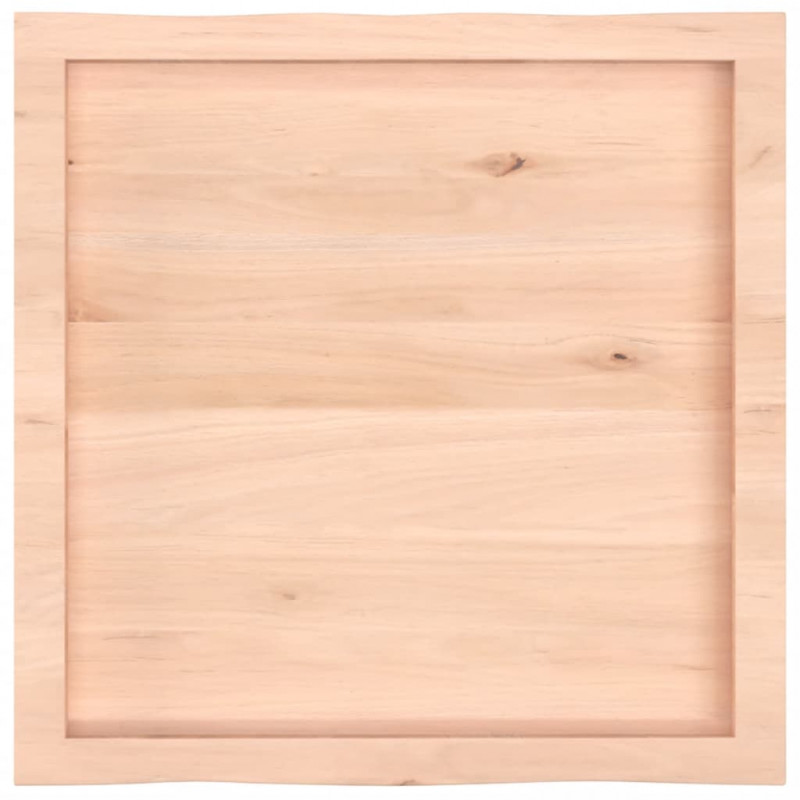 Blat stołu, 60x60x(2-4)cm, surowy, lity dąb naturalną krawędzią