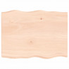 Blat stołu, 80x60x(2-4)cm, surowy, lity dąb naturalną krawędzią