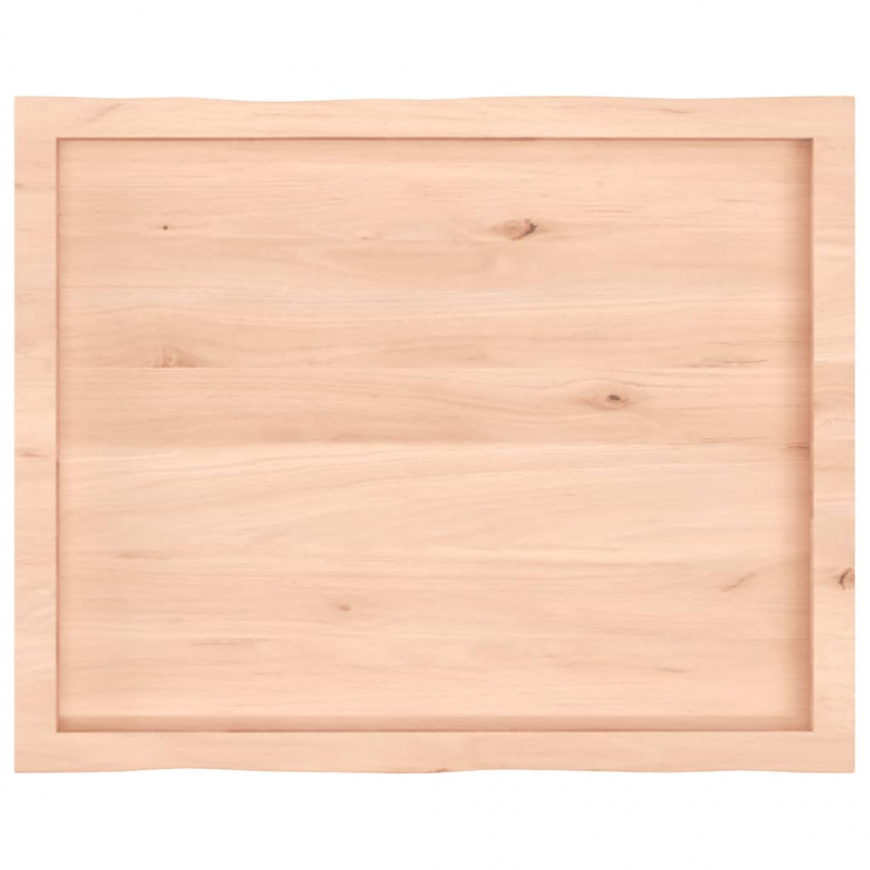 Blat stołu, 80x60x(2-4)cm, surowy, lity dąb naturalną krawędzią