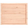 Blat stołu, 80x60x(2-4)cm, surowy, lity dąb naturalną krawędzią
