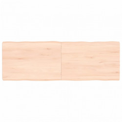 Blat stołu, 120x40x(2-6)cm, surowy lity dąb naturalną krawędzią