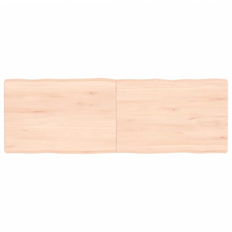 Blat stołu, 120x40x(2-6)cm, surowy lity dąb naturalną krawędzią