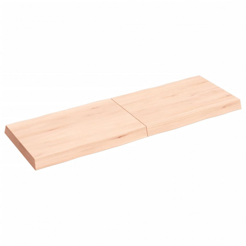 Blat stołu, 120x40x(2-6)cm, surowy lity dąb naturalną krawędzią
