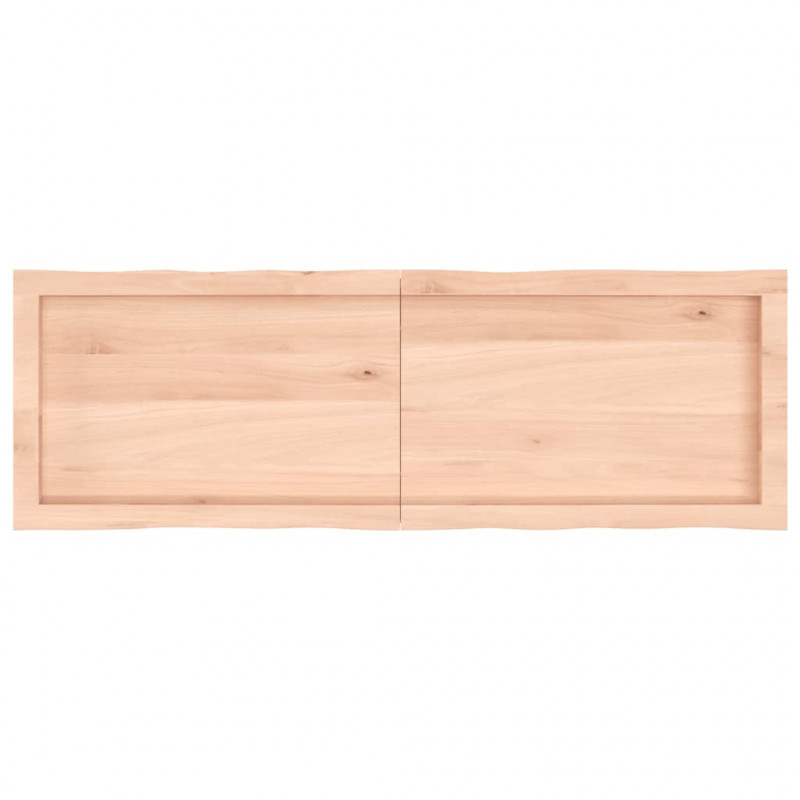 Blat stołu, 120x40x(2-6)cm, surowy lity dąb naturalną krawędzią