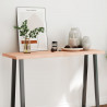 Blat stołu, 120x50x(2-6)cm, surowy lity dąb naturalną krawędzią