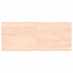 Blat stołu, 120x50x(2-6)cm, surowy lity dąb naturalną krawędzią