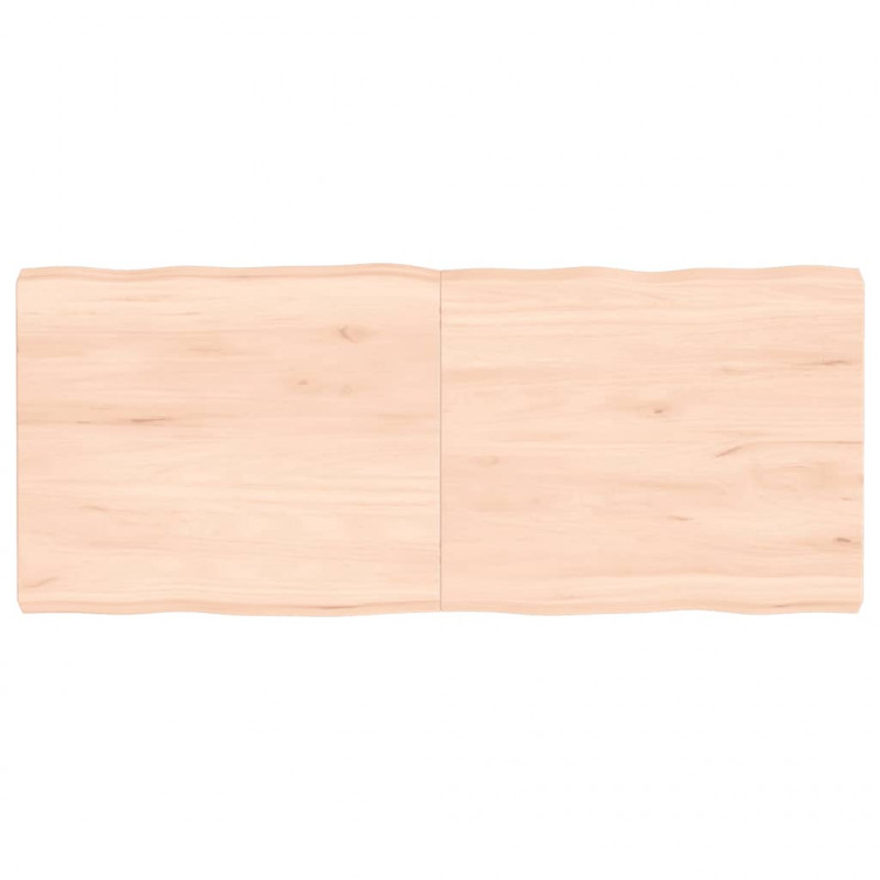 Blat stołu, 120x50x(2-6)cm, surowy lity dąb naturalną krawędzią