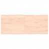 Blat stołu, 120x50x(2-6)cm, surowy lity dąb naturalną krawędzią