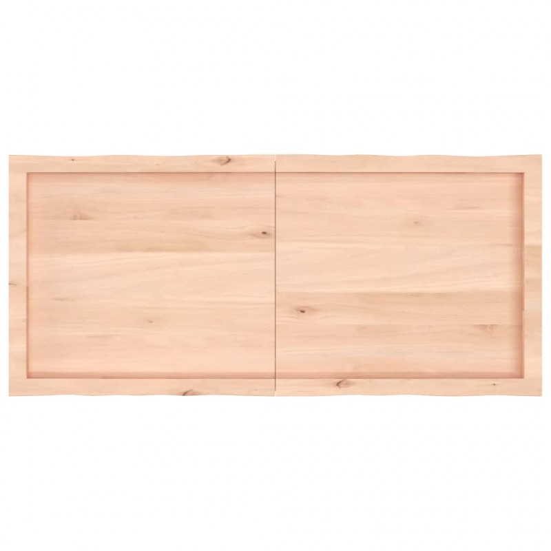 Blat stołu, 120x50x(2-6)cm, surowy lity dąb naturalną krawędzią