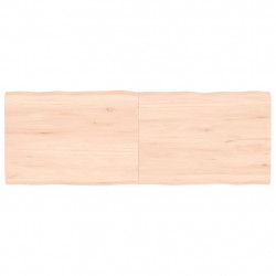 Blat stołu, 140x50x(2-4)cm surowy, lity dąb naturalną krawędzią