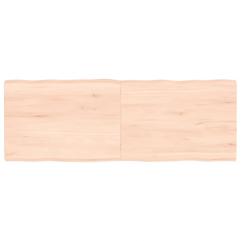 Blat stołu, 140x50x(2-4)cm surowy, lity dąb naturalną krawędzią
