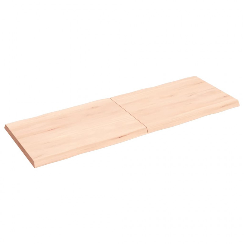 Blat stołu, 140x50x(2-4)cm surowy, lity dąb naturalną krawędzią