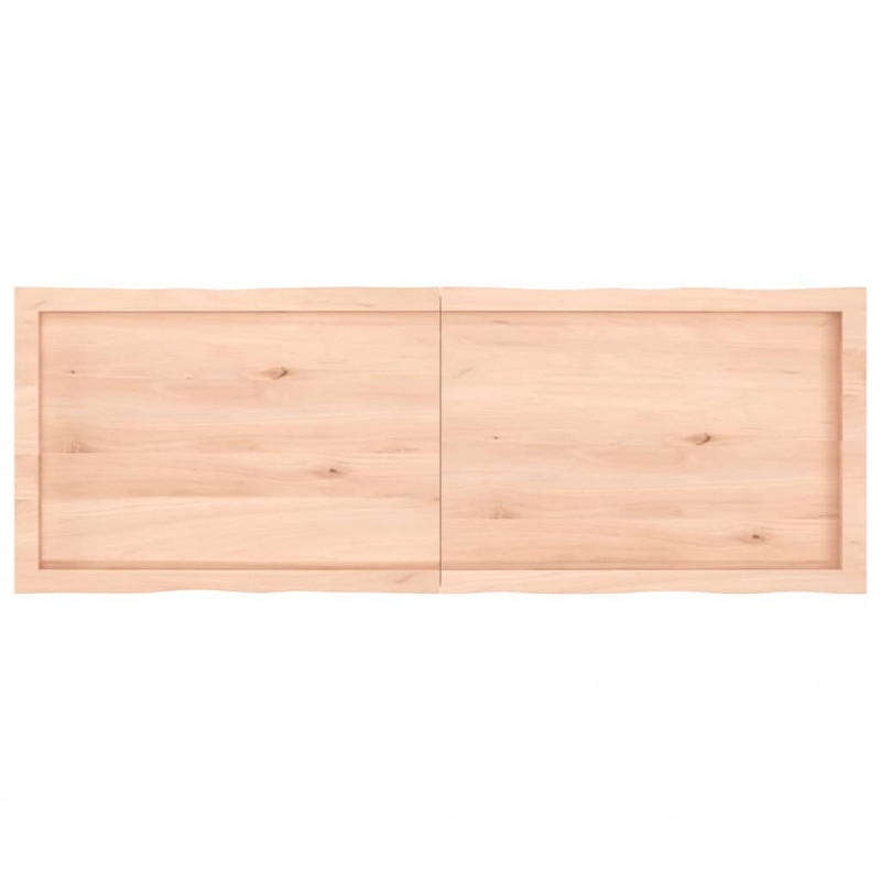 Blat stołu, 140x50x(2-4)cm surowy, lity dąb naturalną krawędzią