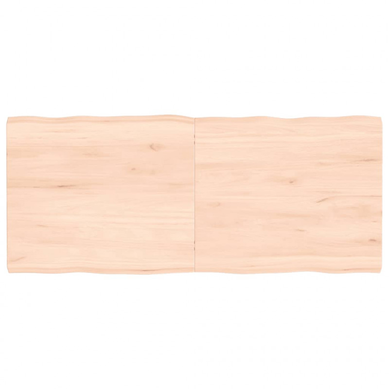 Blat stołu, 140x60x(2-4)cm surowy, lity dąb naturalną krawędzią