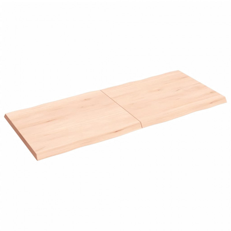 Blat stołu, 140x60x(2-4)cm surowy, lity dąb naturalną krawędzią