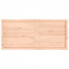 Blat stołu, 140x60x(2-4)cm surowy, lity dąb naturalną krawędzią