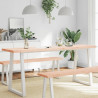 Blat stołu, 180x40x(2-6)cm, surowy lity dąb naturalną krawędzią