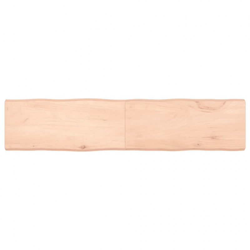 Blat stołu, 180x40x(2-6)cm, surowy lity dąb naturalną krawędzią