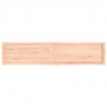 Blat stołu, 180x40x(2-6)cm, surowy lity dąb naturalną krawędzią