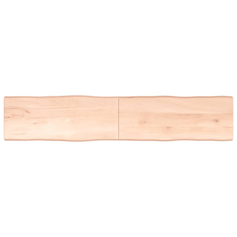 Blat stołu, 200x40x(2-4)cm surowy, lity dąb naturalną krawędzią
