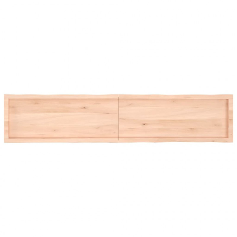 Blat stołu, 200x40x(2-4)cm surowy, lity dąb naturalną krawędzią