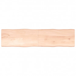 Blat stołu, 200x50x(2-4)cm surowy, lity dąb naturalną krawędzią