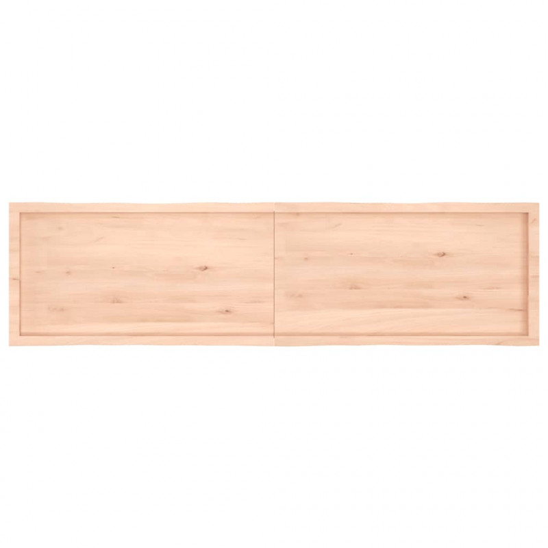 Blat stołu, 200x50x(2-4)cm surowy, lity dąb naturalną krawędzią