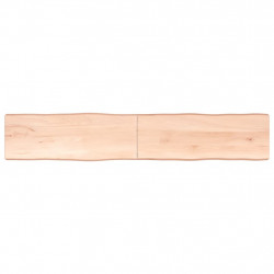 Blat stołu, 220x40x(2-6)cm, surowy lity dąb naturalną krawędzią
