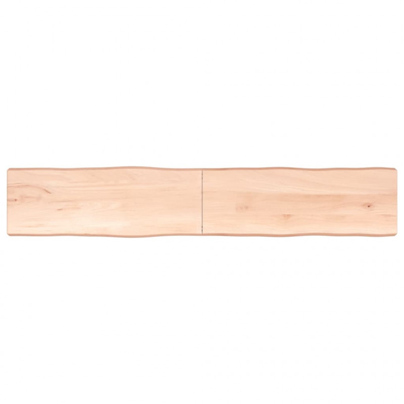 Blat stołu, 220x40x(2-6)cm, surowy lity dąb naturalną krawędzią