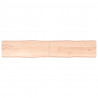 Blat stołu, 220x40x(2-6)cm, surowy lity dąb naturalną krawędzią