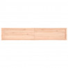 Blat stołu, 220x40x(2-6)cm, surowy lity dąb naturalną krawędzią