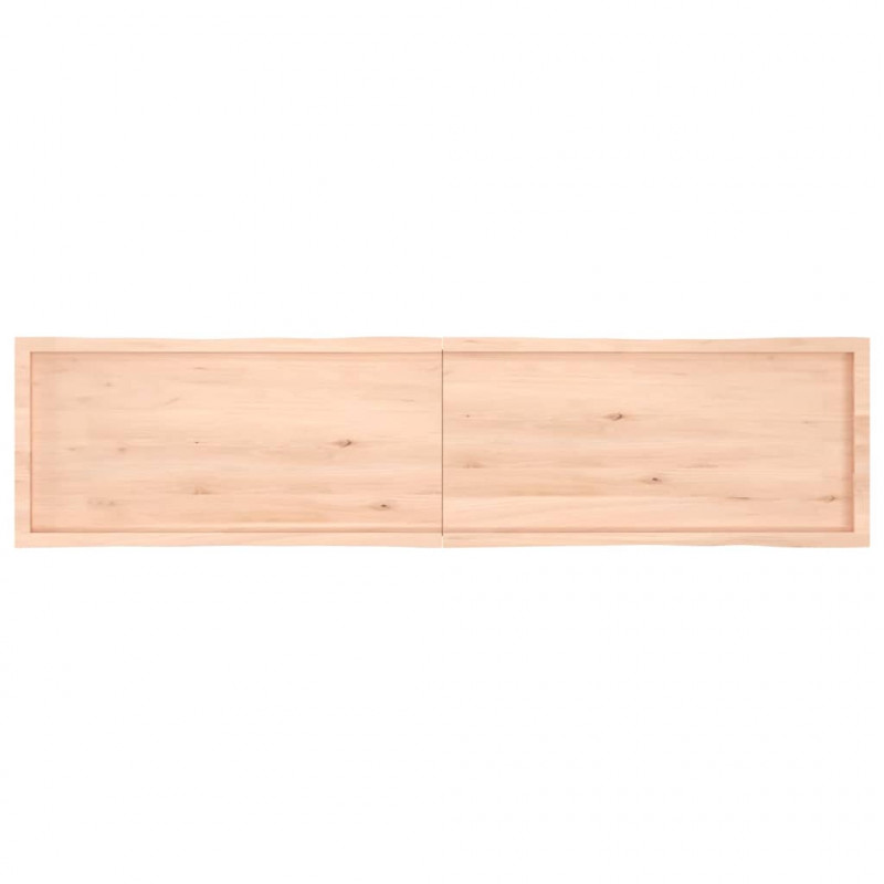 Blat stołu, 220x50x(2-6)cm, surowy lity dąb naturalną krawędzią