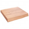Blat, jasnobrązowy 40x40x(2-6) cm drewno z naturalną krawędzią