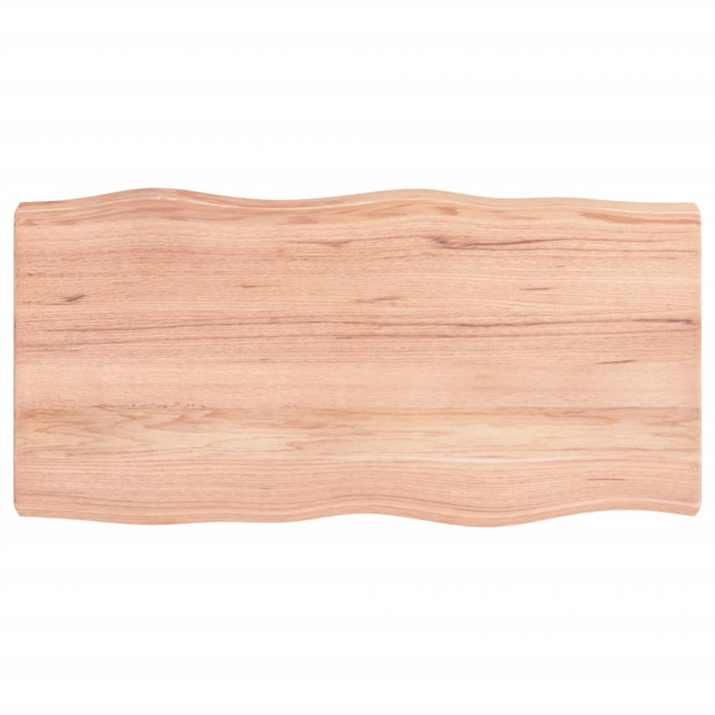 Blat, jasnobrązowy 80x40x(2-6) cm drewno z naturalną krawędzią