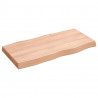 Blat, jasnobrązowy 80x40x(2-6) cm drewno z naturalną krawędzią