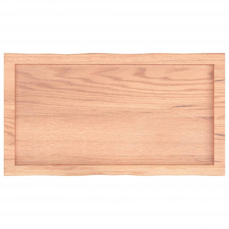 Blat, jasnobrązowy 80x40x(2-6) cm drewno z naturalną krawędzią
