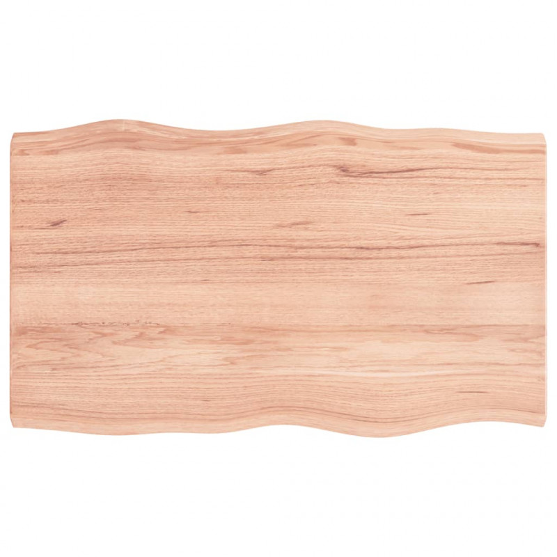Blat jasnobrązowy 100x60x(2-4) cm drewno z naturalną krawędzią