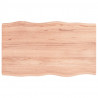 Blat jasnobrązowy 100x60x(2-4) cm drewno z naturalną krawędzią