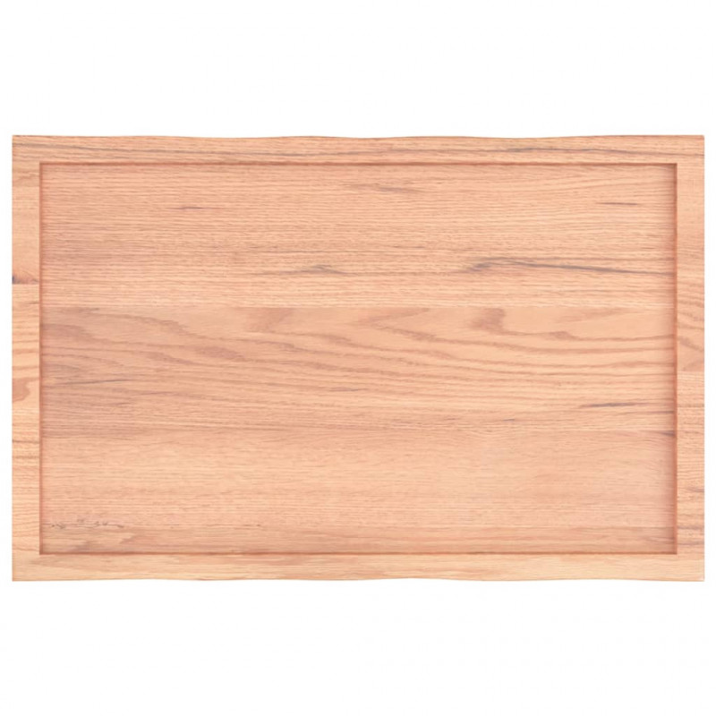 Blat jasnobrązowy 100x60x(2-4) cm drewno z naturalną krawędzią
