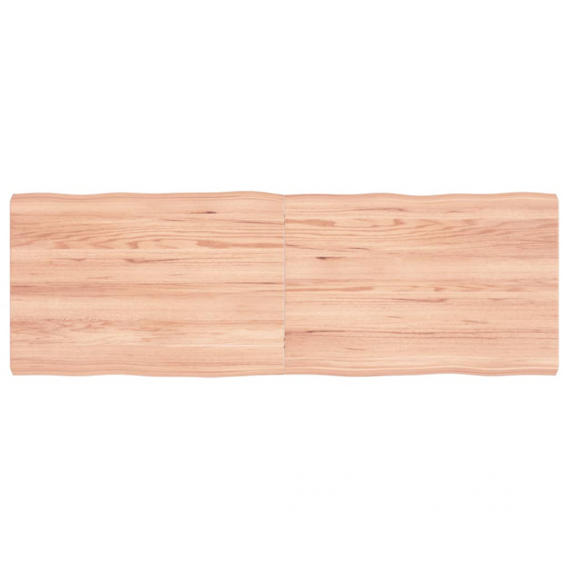 Blat jasnobrązowy 120x40x(2-4) cm drewno z naturalną krawędzią