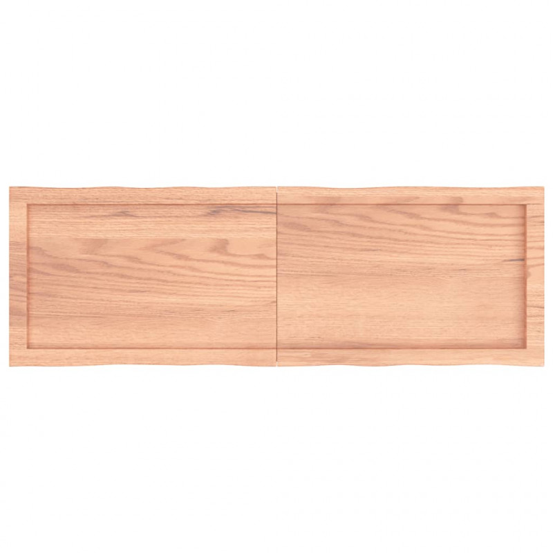 Blat jasnobrązowy 120x40x(2-4) cm drewno z naturalną krawędzią