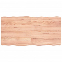 Blat jasnobrązowy 120x60x(2-6) cm drewno z naturalną krawędzią